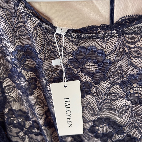 NWT Blue Lace Fit and Flare Dress Size L - Picture 3 of 3